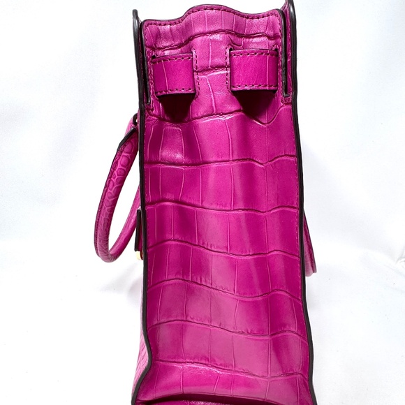 Michael Kors Dillon Raspberry Large Embossed-Leather North South Tote - Picture 5 of 12